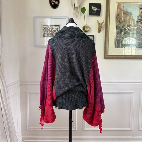 Vintage 80s 90s Gil Aimbez for Static Artsy Unique Grey Red Blue M - Picture 7 of 10